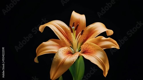 orange tiger lily, flower, pink, bloom