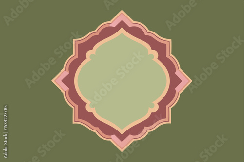 Decorative vintage frame design in earthy tones perfect for elegant invitations and greetings
