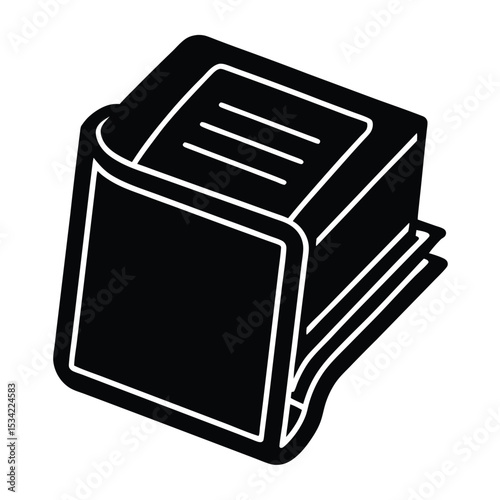 banker element isolated ledger book on white background