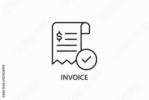Invoice Icon Or Logo Isolated Illustration