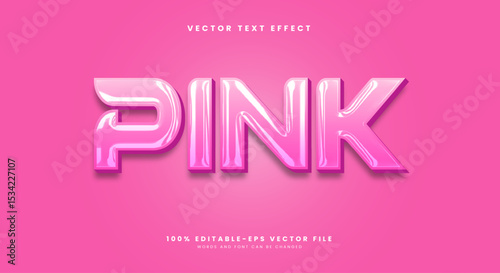 Pink Chrome Style 3d editable text effect template