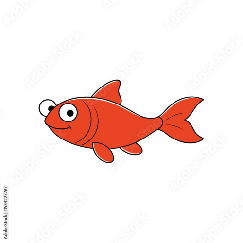 vector illustration of goldfish