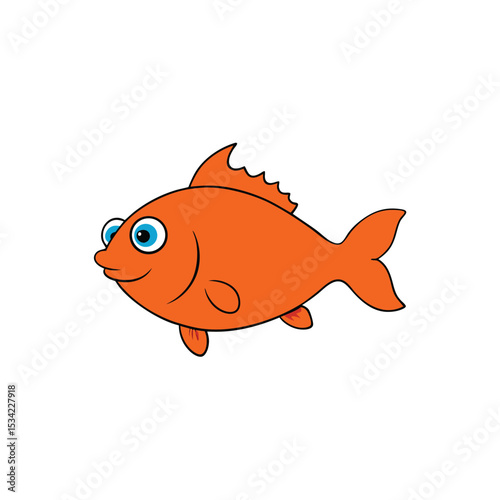 red fish isolated on white