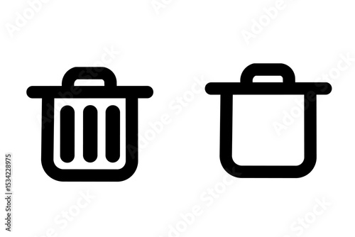 trash can icon, delete illustration, throw away illustration. Clean it icon.