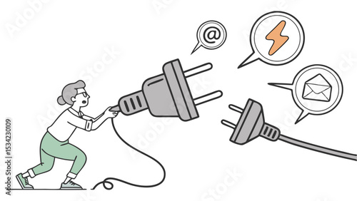 Unplugging from the Digital World  A Visual Depiction of Disconnecting from Technology and Emails