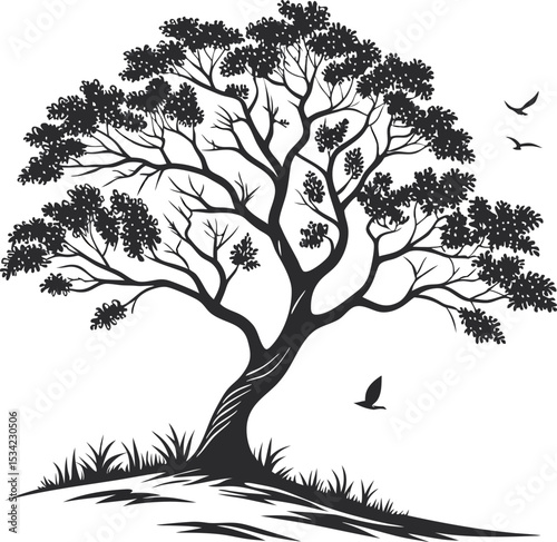 Tree vectors. Forest and nature concept icon.