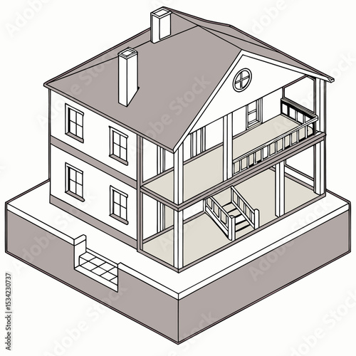 3d model of a house