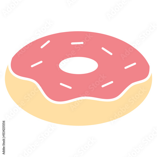 vector illustration of a sweet donut