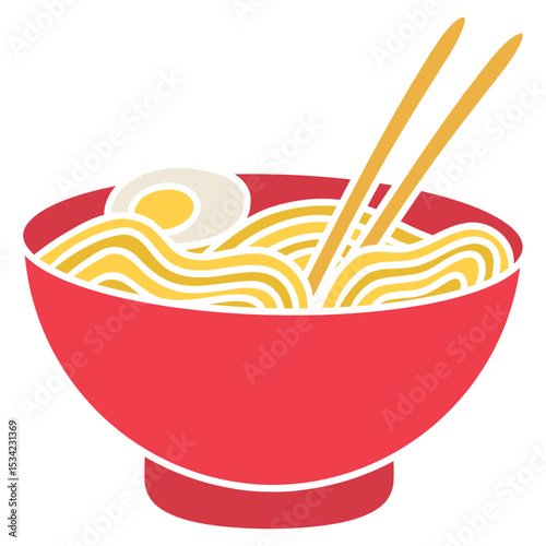 illustration of a bowl of noodle