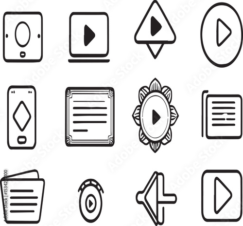 Media and Playback User Interface Icons