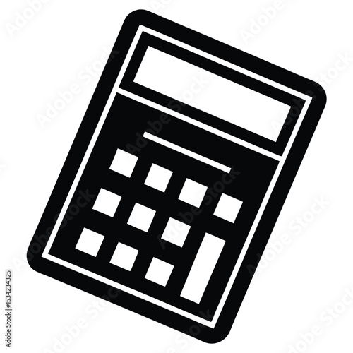 accountant element isolated calculator on white background