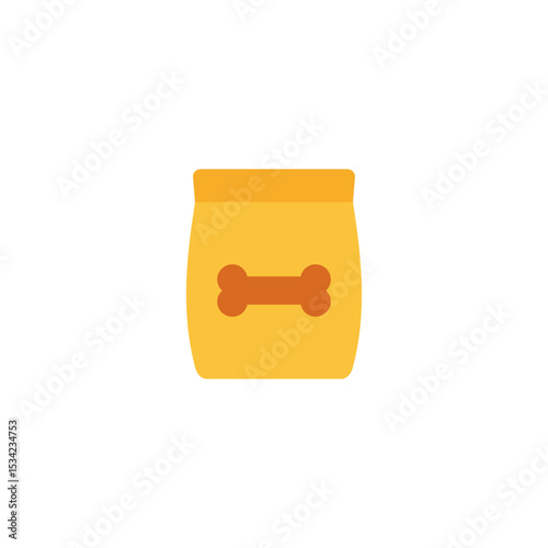 Pet Food Bag with Bone Icon