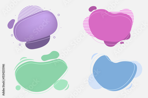 Colorful Abstract Fluid Shapes for Modern Design and Backgrounds