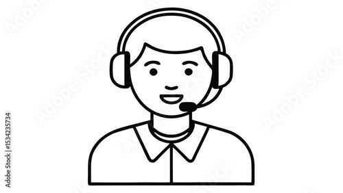 customer service representative man icon