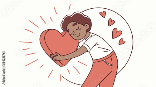 Embrace the Love A Heartfelt Illustration of Self-Love and Acceptance