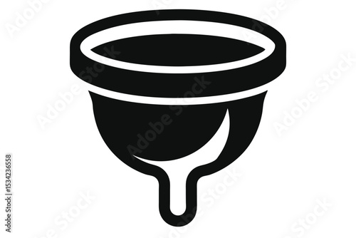 Menstrual Cup Vector Icon Feminine Hygiene, Reusable Period Protection and Ecological Alternative Solution