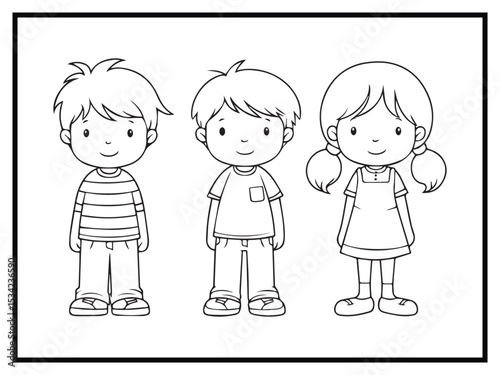 coloring pages cute child kids funny
