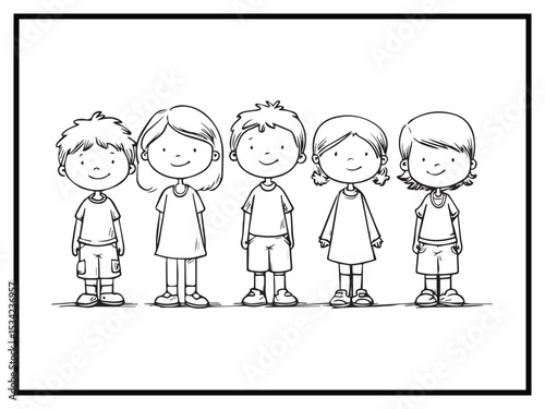coloring pages cute child kids funny