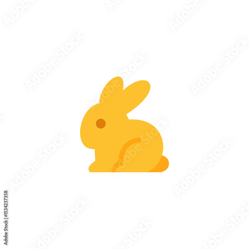 Cute Yellow Rabbit Icon