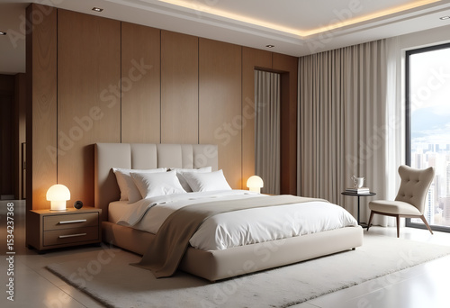 Modern Minimalist Bedroom Meets Sculptural Luxury       living room