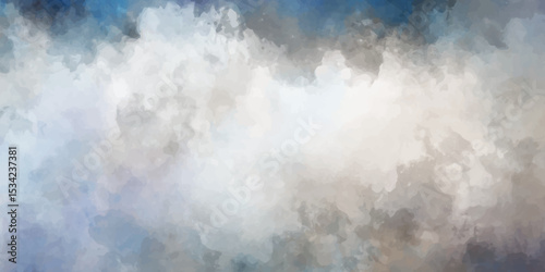 Abstract cloudy sky background. Abstract colorful watercolor background. Vintage style. Hand painted texture. creative blur, smoky ,dark color splash design.  cement wall with scratches and cracks. 3D