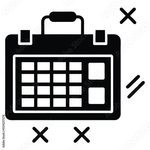 accountant element isolated depreciation schedule on white background