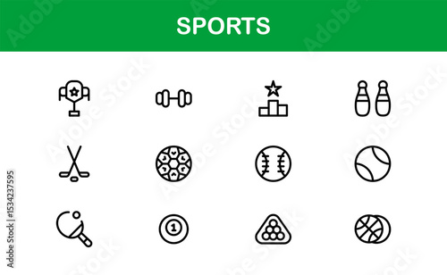 Premium Sports Icon Designs - Stylish and Functional for Websites, Apps, and Sports Marketing. Professional icon set