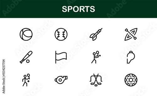 Premium Sports Icon Designs - Stylish and Functional for Websites, Apps, and Sports Marketing. Professional icon set