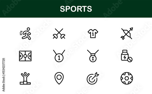 Premium Sports Icon Designs - Stylish and Functional for Websites, Apps, and Sports Marketing. Professional icon set