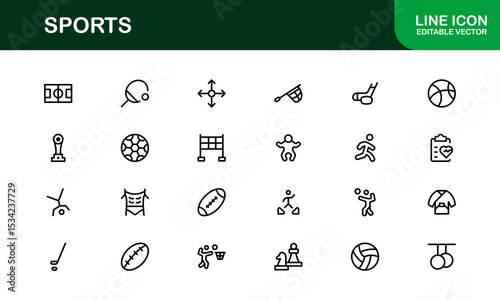 Premium Sports Icon Designs - Stylish and Functional for Websites, Apps, and Sports Marketing. Professional icon set