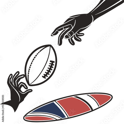 coin toss scene black silhouette vector transpa