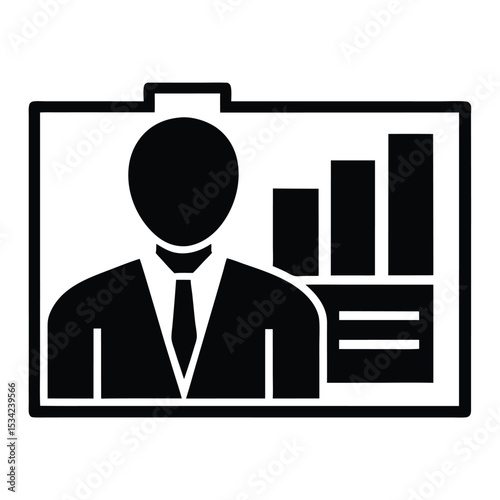 accountant element isolated financial dashboard on white background