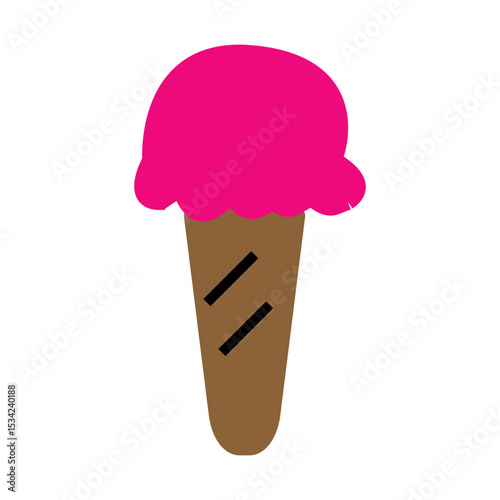 vector ice cream icon illustration