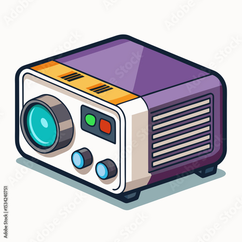 retro radio isolated on white