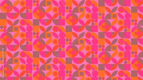 Abstract colorful seamless geometric pattern polygon mosaic vector background illustration. Modern geometric abstract seamless pattern vector background. Ornagte low poly background design.