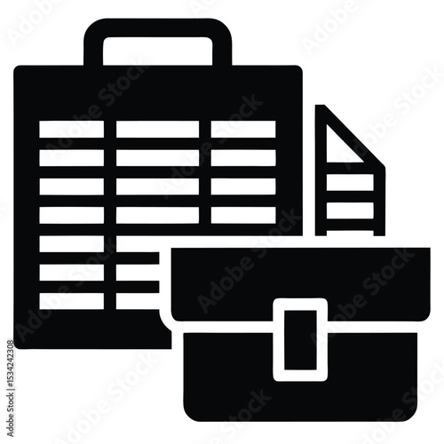 accountant element isolated spreadsheet on white background