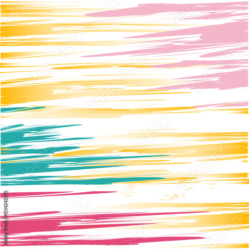 water color hand drawn vector idea design green pink cream orange