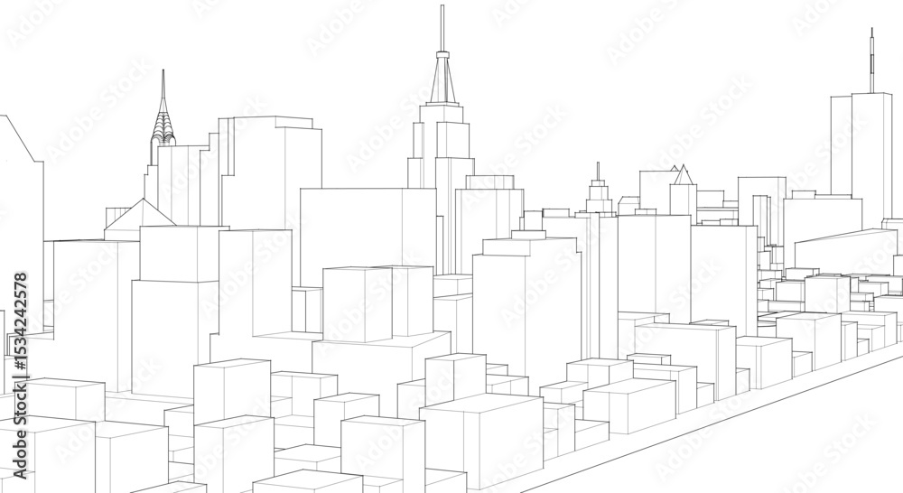 Obraz premium new york city skyline