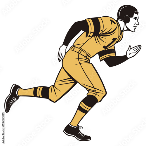 slot receiver in motion mustard and black uniform