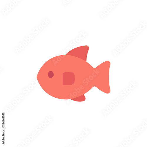 Cute Red Fish Icon