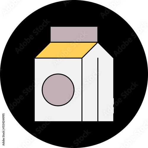 Tetra pack single icon vector illustration