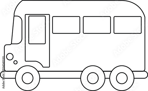 vector illustration of a truck, vector truck icon, red bus isolated on white