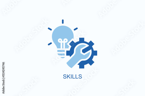 Skills Icon Or Logo Isolated Vector Illustration