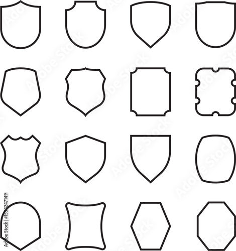 security shield icon set