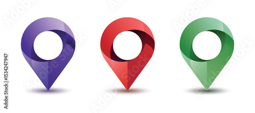 Free Download Set map pin. Location icon. GPS marker sign on white background. - GFXLoad