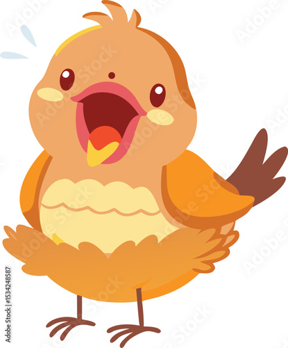 cute, adorable, cartoon, 3d-rendered, chick, bird, baby, fluffy, fuzzy, yellow, bright, happy, excited, playful, vibrant colors, high detail, award-winning
