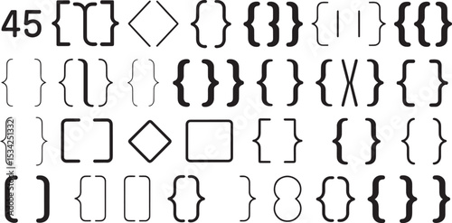 Bracket & Brace Vector Collection – Coding & Design Symbols