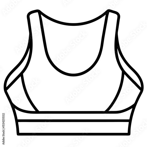 Crop top line vector