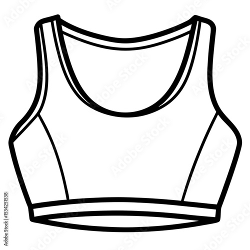 Crop top line vector