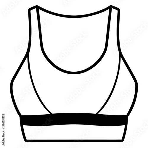 Crop top line vector